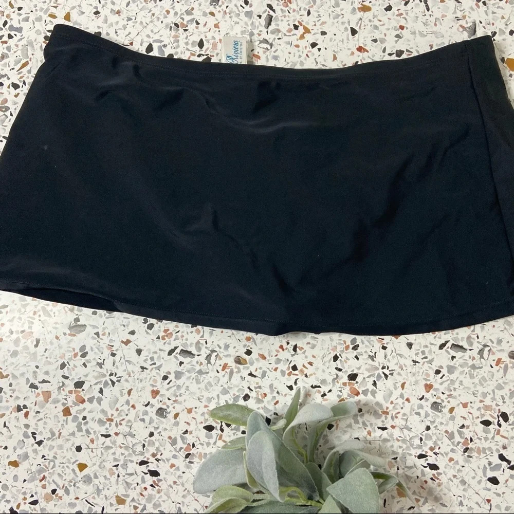FRENCH RIVIERA | Retro Swim Skirt Minimalist Swimsuit Skort Bottoms Size 12 - Picture 6 of 7